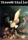 unknow artist Cock hen and chicken